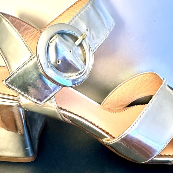J.CREW SANDALS METALLIC (SILVER MIRROR) - Picture 6 of 7
